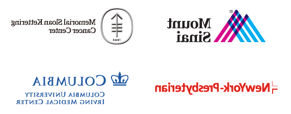 Logos of medical technology post-graduate destinations: Mount Sinai, Memorial Sloan Kettering Cancer Center, New York Presbyterian, Columbia University Irving Medical Center